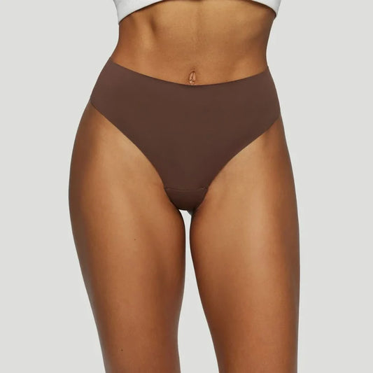 Tanga taille haute marron (Lot de 3)